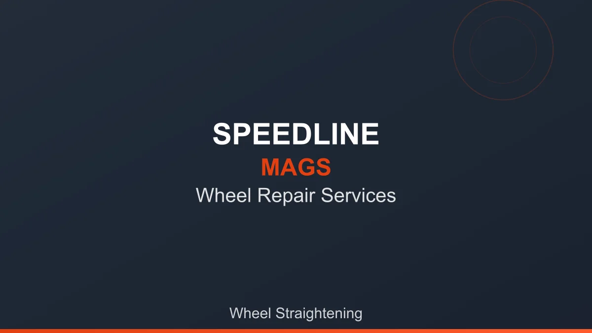 Expert rim repair technician working on wheel at Speedline Mags